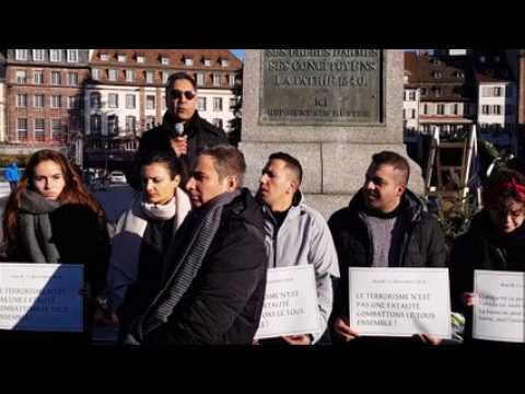 Hommage de la communauté afghane de Strasbourg à Kamal Nagchchband, victime de l'attentat du 11 décembre 2018