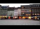 Démontage du grand sapin de la place Kléber à Strasbourg
