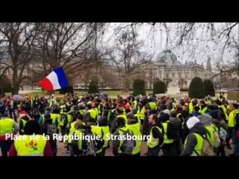 Rassemblement des Gilets jaunes place de la République, Strasbourg (08/12/18)