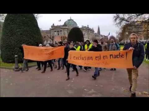 A Strasbourg, des étudiants rejoignent les Gilets jaunes (08/12/18)