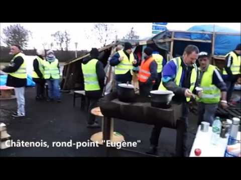 Les Gilets jaunes à Châtenois, rond-point "Eugène" (08/12/18)
