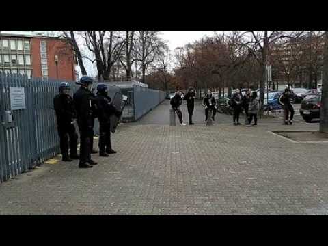 Les lycéens manifestent à Schiltigheim devant le lycée Mathis