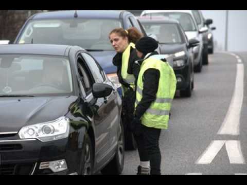 Ambiance chez les gilets jaunes de Saverne.