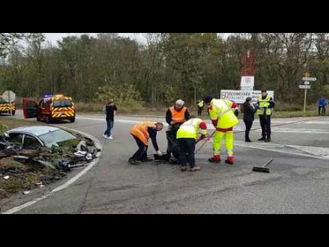 Spectaculaire accident sur la RD429 à Pulversheim