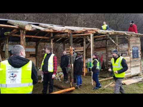 La cabane des Gilets jaunes bruchois