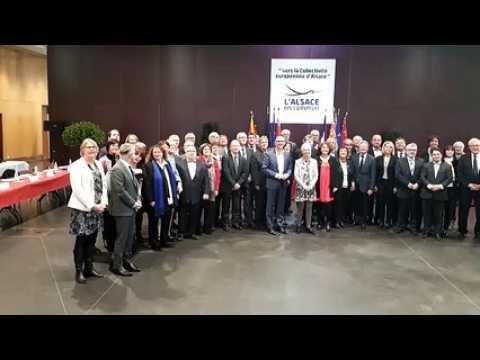 Sélestat : les élus des deux conseils départementaux réunis ensemble