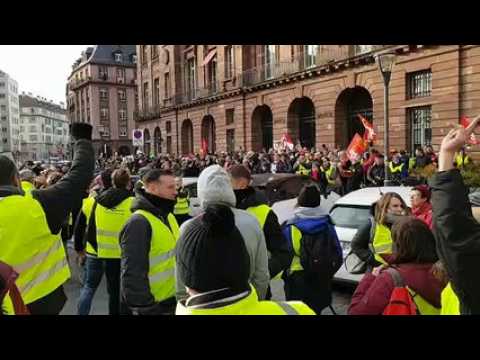 Manifestation de la CGT à Strasbourg