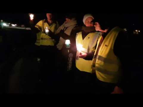 Hommage des gilets jaunes de la vallée de la Bruche aux victimes de l'attentat