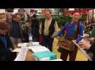 Mistral Gagnant à l'orgue de barbarie sur le marché de Noël de Remiremont