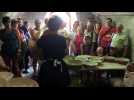 Fabrication de pain à la fête du pain de Tendon