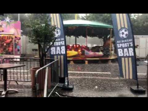 Violent orage avant le match à saint-Dié-des-Vosges