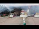 Une voiture prend feu au péage de Bulgnéville