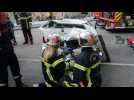 Exercice de désincarcération des sapeurs-pompiers de Remiremont