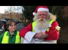 Remiremont : Le Père Noël enfile son gilet jaune et exprime son ras-le-bol devant l’hypermarché Leclerc