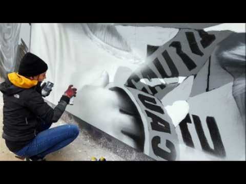 La street artiste néerlandaise JDL s'est emparée du Mur d’Épinal....