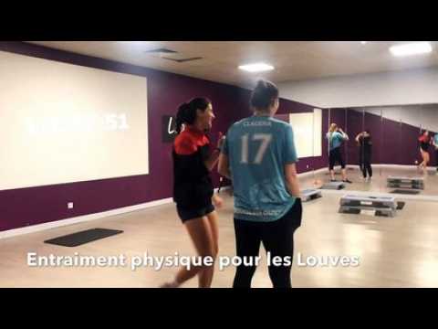 Les Louves, les volleyeuses de Saint-Dié-des-Vosges à l'entraînement avec leur préparateur sportif Oussam Zmirli