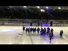 communion entre l'équipe de France féminine de hockey sur glace et les supporters d'Epinal