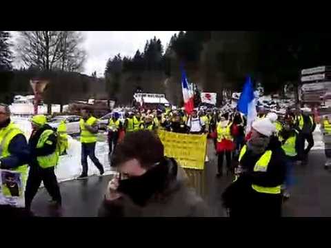 Gérardmer : manifestation dans le calme d'une centaine de Gilets Jaunes