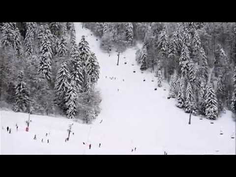 Vosges : sports d'hiver à la station de ski de l'Ermitage Frère-Joseph à Ventron.