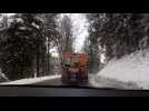 Abondance de neige : une d&eacute;neigeuse en action dans les Hautes-Vosges - Label : Vosges Matin - Category : News