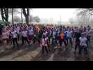 Une séance de Zumba avant le départ de la Néo Rose à Neufchâteau