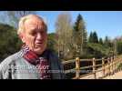 Robert Jacquot, président du Club vosgien de Remiremont présente les nouveaux sentiers vers le fort du Parmont
