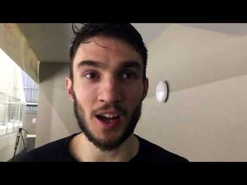 Hockey sur glace : la réaction du défenseur spinalien Audric Donnet après la victoire face à Annecy 2 lors du premier match du carré final de D3
