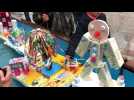 Les enfants d&eacute;filent avec leurs jolies embarcations pour les champs golot de Remiremont - Label : Vosges Matin - Category : News