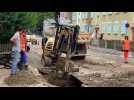 Mulhouse: une canalisation d’eau éclate rue de Bretagne