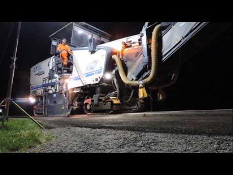 Travaux de nuit de renouvellement de chaussée à Bois l'Abesse