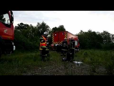 Les pompiers déploient un drone pour un incendie dans une usine à Sélestat