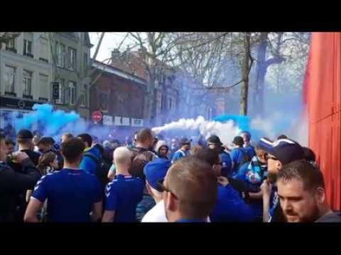 Ambiance d'avant-match à Lille entre le parc Lebas et le stade Pierre Mauroy