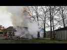 Incendie dans la cour de l'&eacute;cole des Remparts &agrave; Rosheim - Label : Les Dernières Nouvelles d'Alsace - Category : News