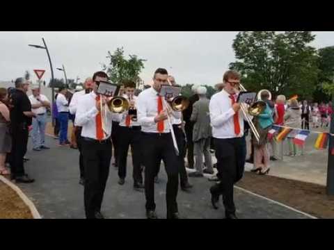 Gambsheim: le franchissement sécurisé du Rhin inauguré en fanfare