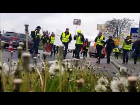 Kehl : une poignée de gilets jaunes sur le pont