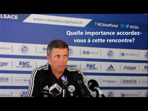 Thierry Laurey avant Racing Strasbourg - Haïfa