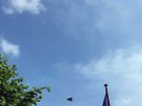 Cérémonie du 13 juillet - Passage des Rafales français et de l'Eurofighter allemand