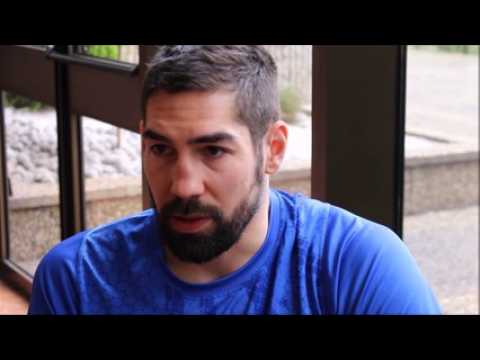 Valentin Porte, Nikola Karabatic et Didier Dinart (équipe de france de handball)