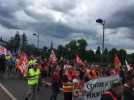 Les fonctionnaires défilent dans la rue à Epinal