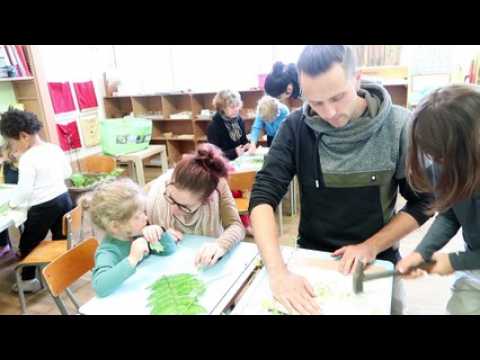 Les élèves de l'école alternative au Girmont-Val-d'Ajol en plein atelier avec l'association La Figue dans le Poirier