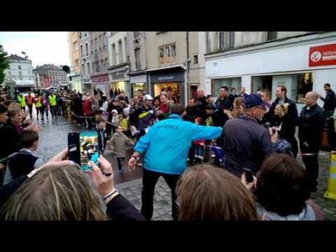 Vidéo : l'arrivée du Vosgien Manu Lassalle à Epinal sur l'étape du Paris-Ribeauvillé à la...
