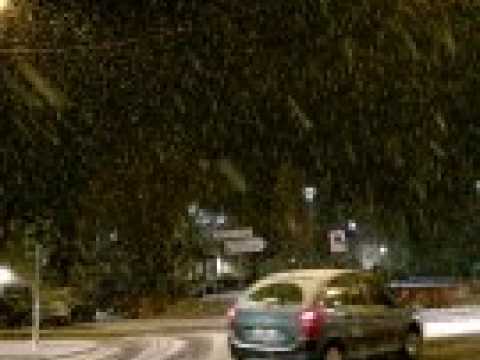 La neige tombe sur Vittel le 8 décembre 2017