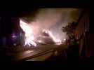 Vosges - Vidéo : incendie d'un bâtiment agricole à...