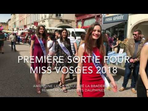 Première sortie pour Miss Vosges 2018, Amandine Lan, à la braderie de Remiremont