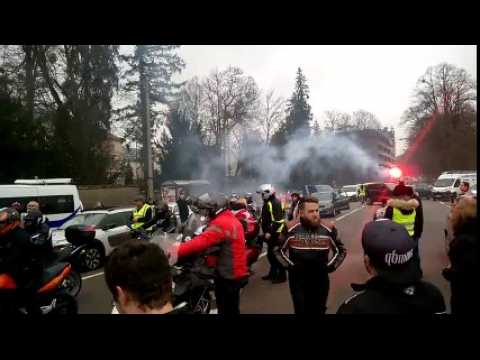 Epinal Manifestation devant la préfecture contre les 80  km/h