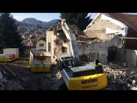 Démolition de l'ancien bâtiment Lamboley