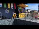 Animations place de la Marne à Vittel au matin de la 5e étape du Tour de France 2017