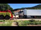 Un camion renversé dans un fossé au Syndicat