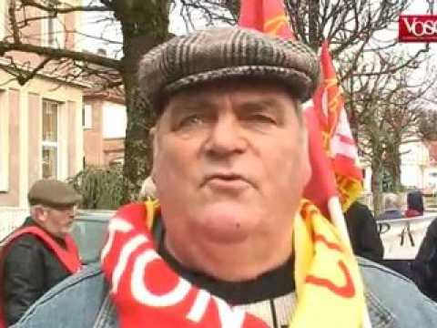 UNRPA - CGT manifestation à Saint-Dié