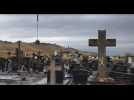 Le démontage de tombes au cimetière de Kientzheim